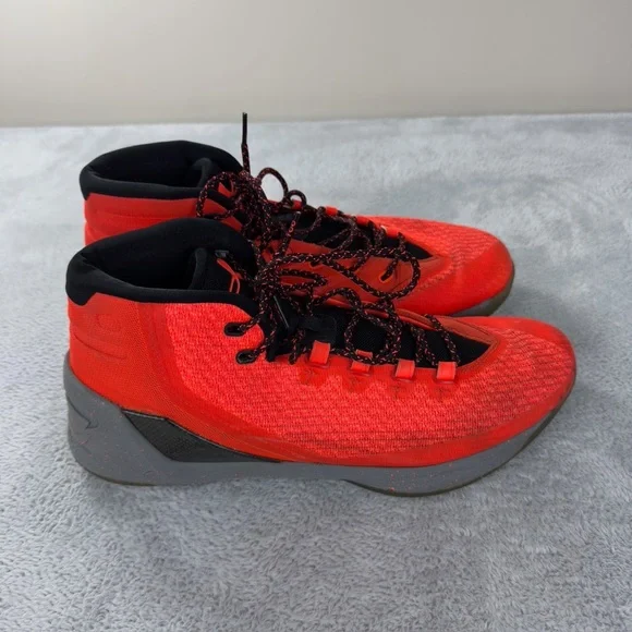 Under Armour Curry 3 Bolt Orange Athletic Shoes Mens Size 13